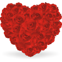 Heart, Of, Roses Icon