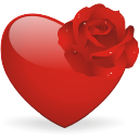 And, Heart, Rose Icon