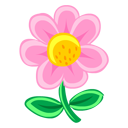 Flower, Pink Icon