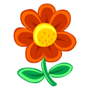 Flower, Red Icon