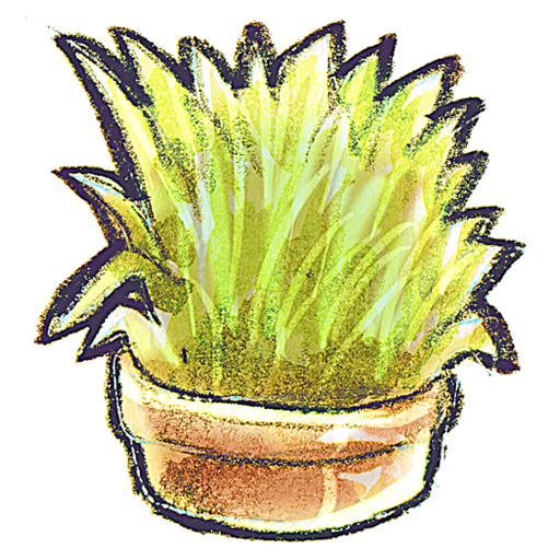 Flowerpot, g, Grass Icon