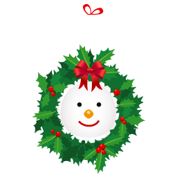 Snowman, Wreath Icon