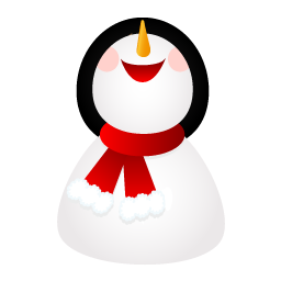 Smiling, Snowman Icon