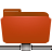 Folder, Red, Remote Icon