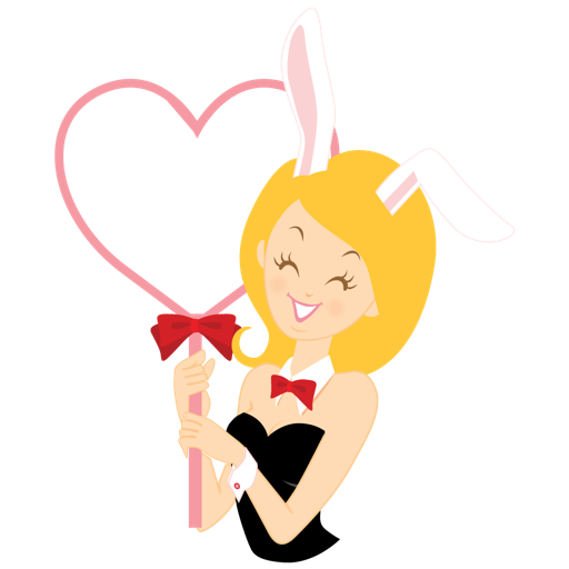 a, Bunny, Girl, In, Suit Icon