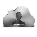 Cloud, Contacts, Icon, Silver Icon