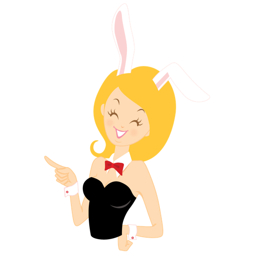 a, Bunny, Girl, In, Suit Icon
