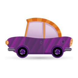Car, Icon, Purple Icon