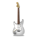 Guitar, Stratocastor, White Icon