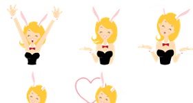 Girl In a Bunny Suit Icons