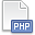 Page, Php, White Icon