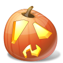 Halloween, Jack, Lantern, Pumpkin, Shock Icon