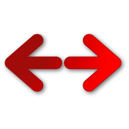 Arrows Red Two Way Icon Download Free Icons