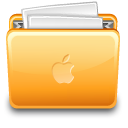 Apple, File, Folder, Full, Paper Icon
