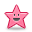 Pink, Smiley, Star Icon