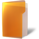 Folder, Open, Orange Icon