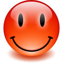Happy, Red, Smiley Icon