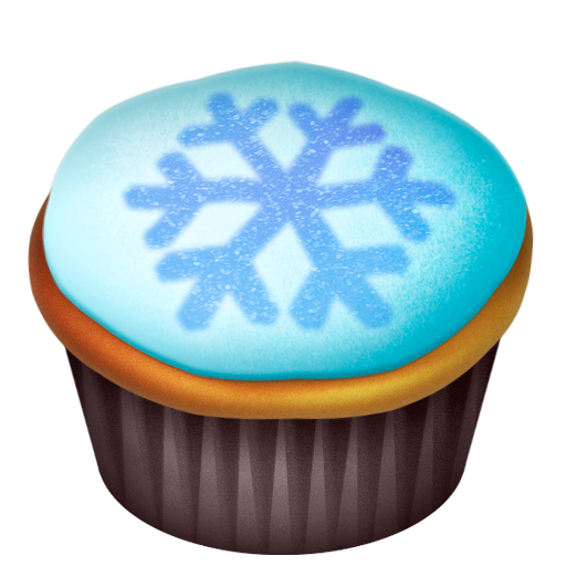 Cake, Food, Snowflake Icon