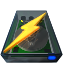 Disk, Lightning, Power Icon