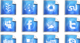 Blue Print Social Icons