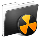 Burnable, Folder, Stripped Icon