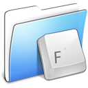 Aqua, Folder, Fonts, Smooth Icon