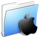 Apple, Aqua, Folder, Stripped Icon
