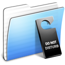 Aqua, Disturb, Do, Folder, Not, Stripped Icon