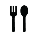 Dinner, Eat, Fork, Launch, Monotone, Restaurant, Spoon Icon