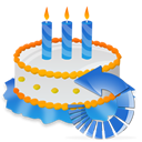 Birthday, Cake, Reload Icon