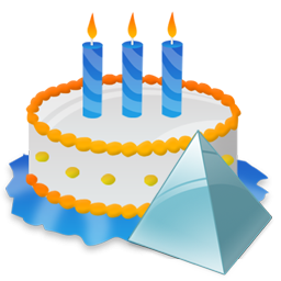 Birthday, Cake, Pyramid Icon