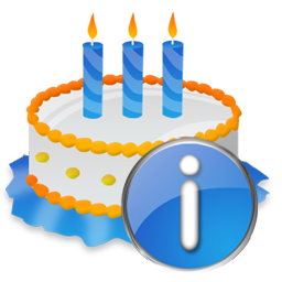 Birthday, Cake, Info Icon