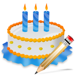 Birthday, Cake, Write Icon