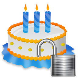 Birthday, Cake, Unlock Icon