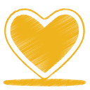 Heart, Love, Yellow Icon