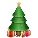 Christmas, Gifts, Presents, Tree Icon