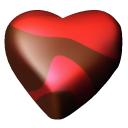 Chocolate, Hearts Icon