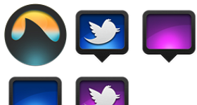 Grooveshark and Twitter Replacement Icons