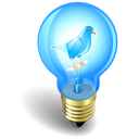 Bulb, Light, Twitter Icon