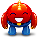 Happy, Monster, Red Icon