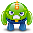 Green, Happy, Monster Icon