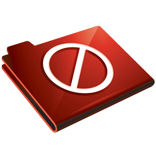 Folder, Red, Restricted Icon