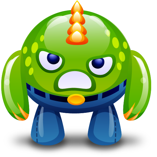 Green, Happy, Monster Icon