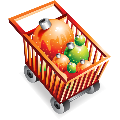 Christmas, Ecommerce, Full, Shoppingcart Icon
