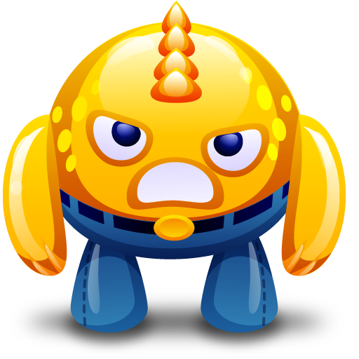 Angry, Monster, Yellow Icon