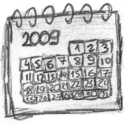Calendar, Date, Handdrawn Icon