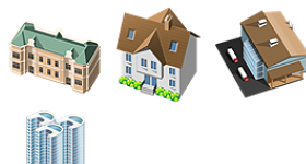 3d Houses Icons
