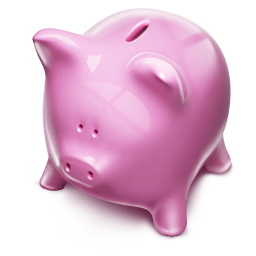Money, Piggybank, Pink Icon