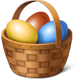 Basket, Easter, Eggs Icon