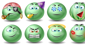 Green Emoticons